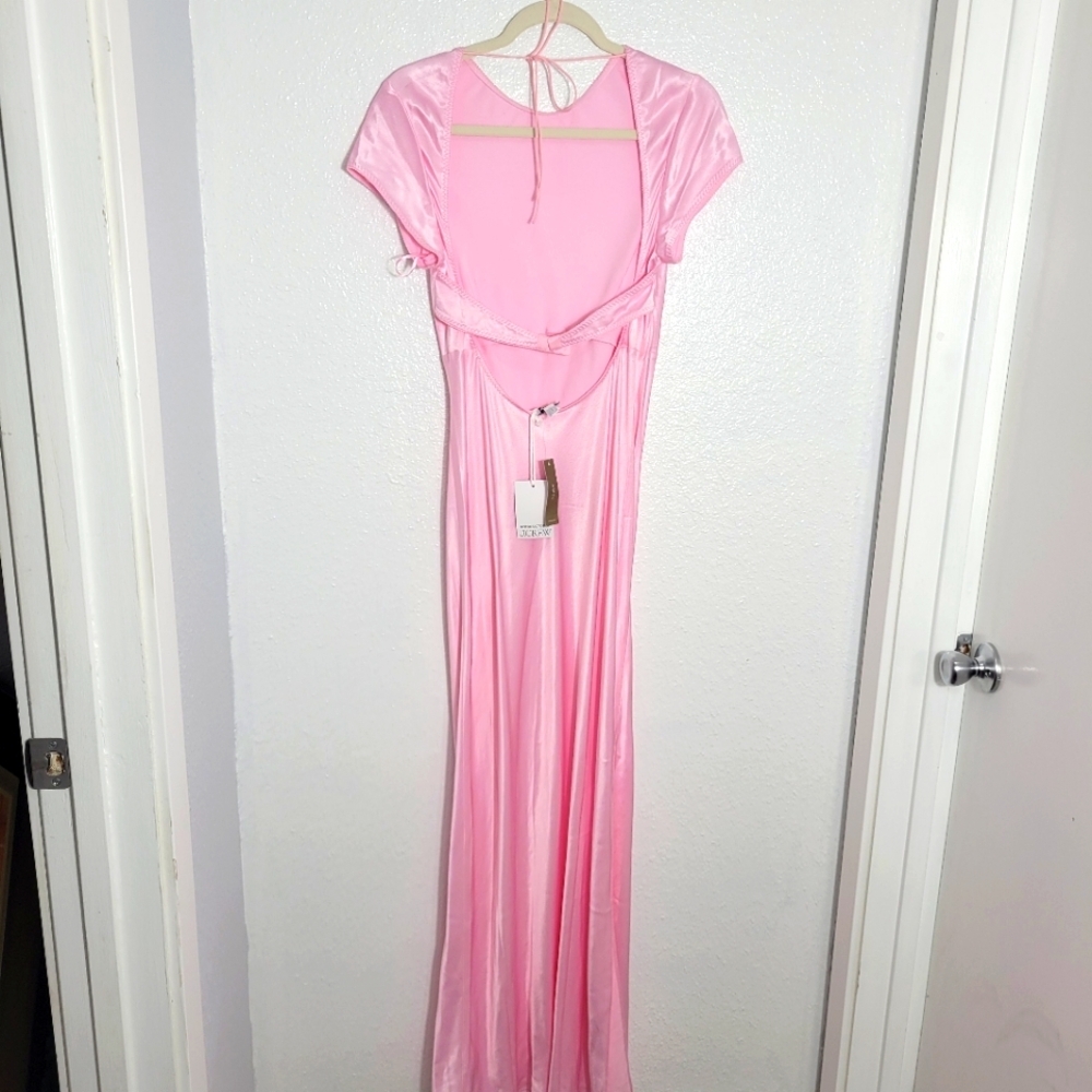 Anna October© X J.Crew short-sleeve slip dress in luster crepe - Picture 7 of 12